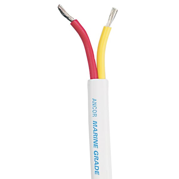 Primary Wire, Marine, 10 AWG, 2C C, White, Vinyl, Stranded, 600V, 25 ft.